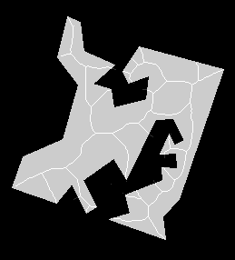 Morphological skeleton extracted from the free-space representation of the environment.