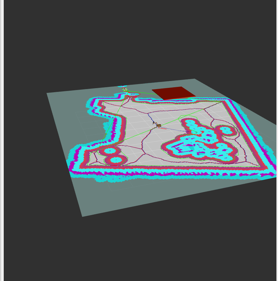 Picture of skeleton path in laboratory environment (RviZ).